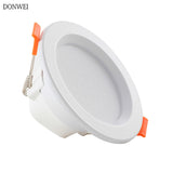 DONWEI 5W 9W 12W 18W Led Downlight White 110V 220V Spot Lighting Fixtures Recessed Indoor Light Down Lights for living room