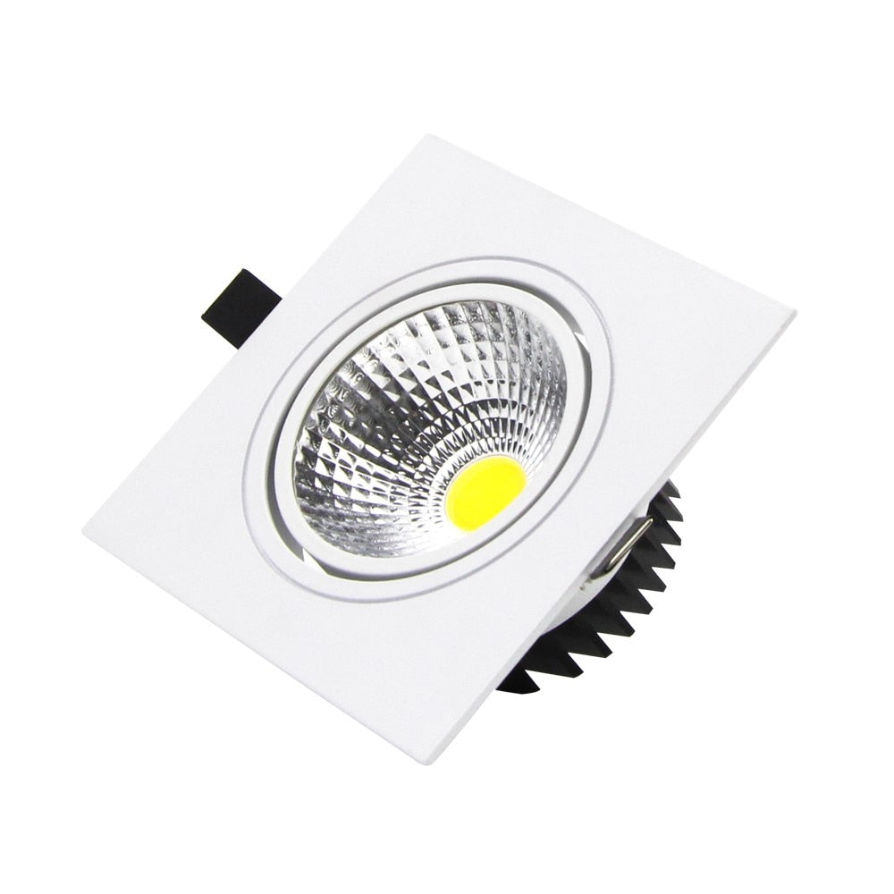 Square Recessed Ceiling Downlight LED COB Spot light 7W 9W 12W 15W LED Ceiling Lamp Dimmable Spotlights AC110 220V Indoor Lamp