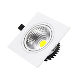 Square Recessed Ceiling Downlight LED COB Spot light 7W 9W 12W 15W LED Ceiling Lamp Dimmable Spotlights AC110 220V Indoor Lamp