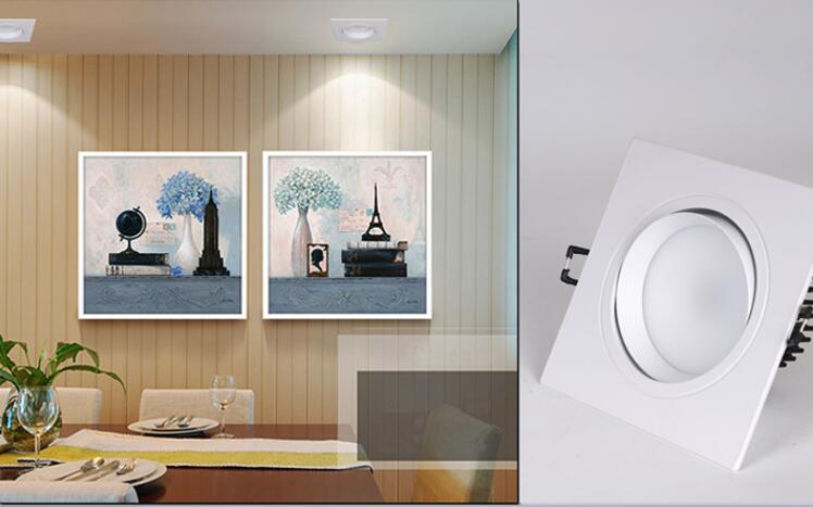 Square Dimmable Led downlight light cob Ceiling Spot Light 10w 20w ac85-265V ceiling recessed Lights Indoor Lighting