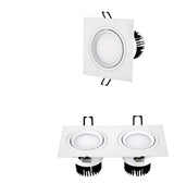 Square Dimmable Led downlight light cob Ceiling Spot Light 10w 20w ac85-265V ceiling recessed Lights Indoor Lighting