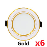 Led Downlight 5W 9W Led Panel Light 12W 15W 18W 6pcs/lot Recessed Down Light Round Ceiling Light 220V Spotlight Indoor Lighting