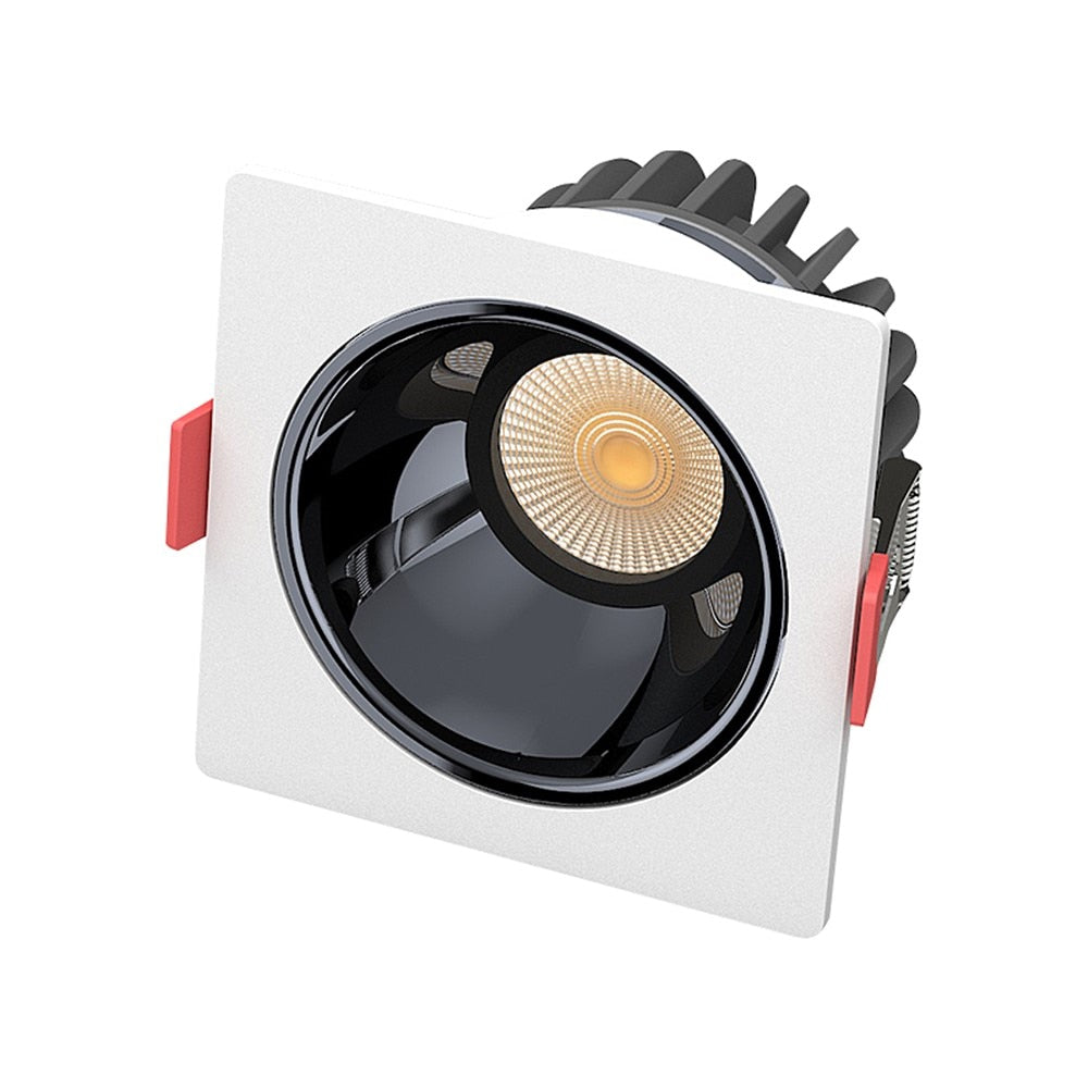 Square Led Downlights 7W 12W Dimmable Led Ceiling Light 15W No Glare LED Recessed Ceiling Downlight 220V 110V LED Spot Lights