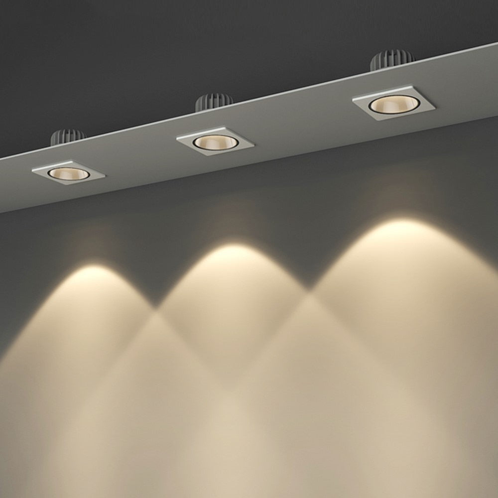 Square Led Downlights 7W 12W Dimmable Led Ceiling Light 15W No Glare LED Recessed Ceiling Downlight 220V 110V LED Spot Lights