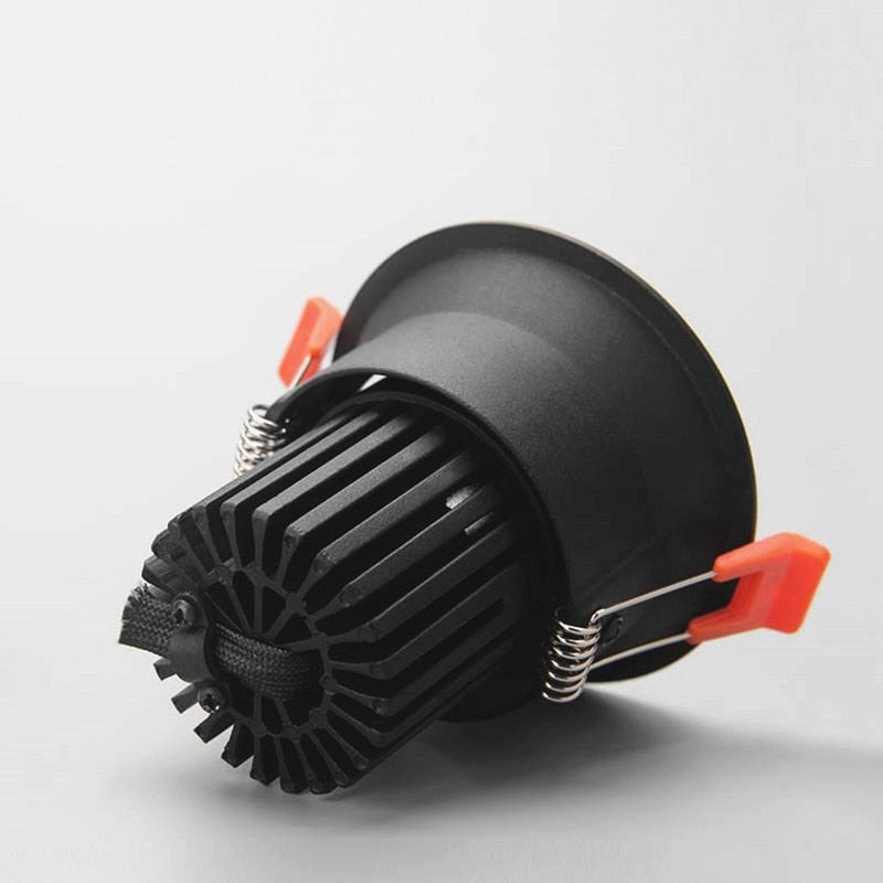 Anti Glare Recessed Dimmable COB LED Downlights 9W 12W 15W LED Ceiling Spot Lights AC85-265V LED Ceiling Lamps Indoor Lighting