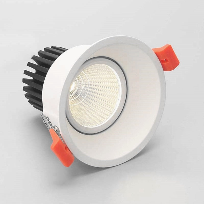 Anti Glare Recessed Dimmable COB LED Downlights 9W 12W 15W LED Ceiling Spot Lights AC85-265V LED Ceiling Lamps Indoor Lighting