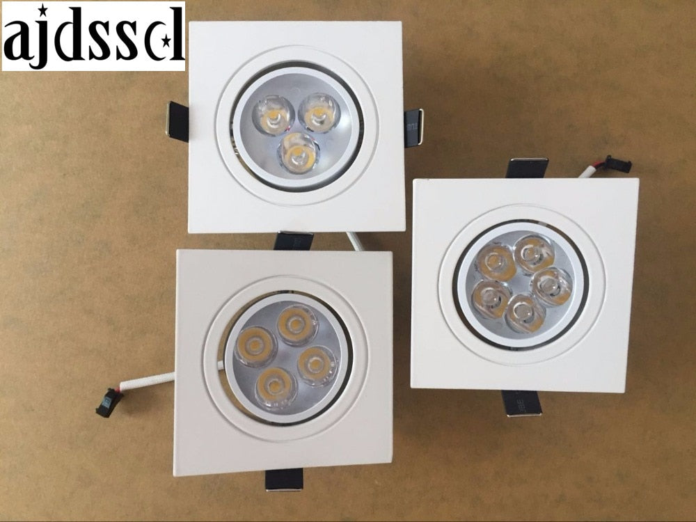 Downlight square Dimmable Led downlight light Ceiling Spot Light 6w 8w 10w ac 85-265V ceiling recessed Lights Indoor Lighting