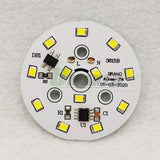 LED Module 7W 50mm 700lm Downlight PCB Aluminum plate White/Warm AC220V SMD2835 Smart IC Driver For Downlight Ceiling Lamps DIY