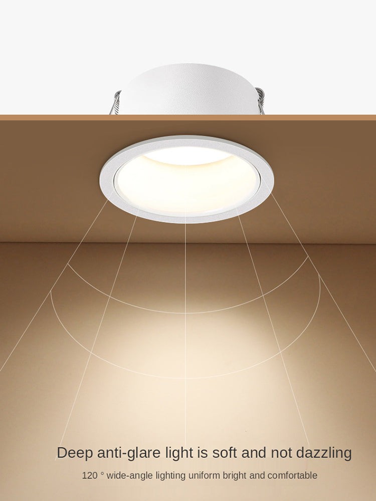 LED Downlight Recessed Ceiling Light 7w/12W/15W Home Living Room Without Main Light Lighting Narrow Side Deep Anti-glare