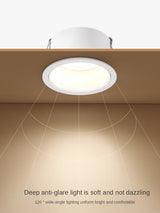 LED Downlight Recessed Ceiling Light 7w/12W/15W Home Living Room Without Main Light Lighting Narrow Side Deep Anti-glare