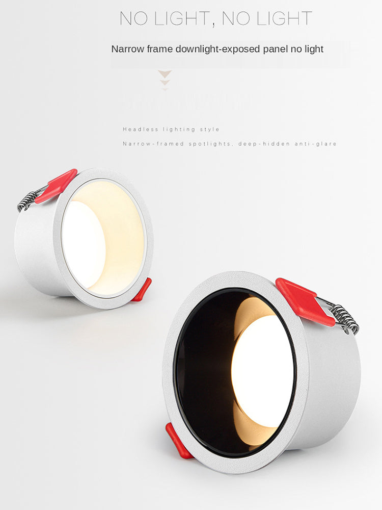 LED Downlight Recessed Ceiling Light 7w/12W/15W Home Living Room Without Main Light Lighting Narrow Side Deep Anti-glare