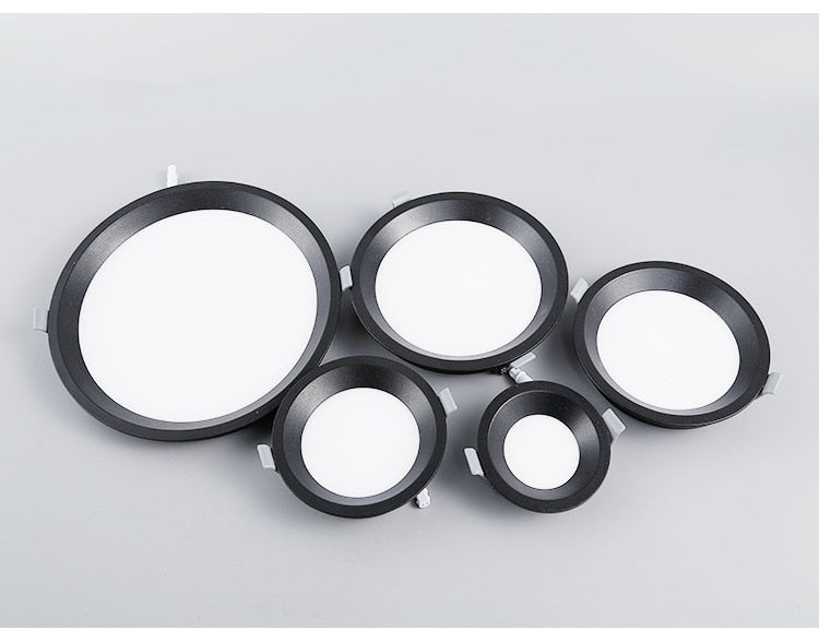 Dimmable LED Panel Light Ceiling Downlight Recessed Anti-Glare AC85-265V  5W 9W 12W 22W  Warm /Cool White  Indoor Lighting