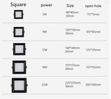 Dimmable LED Panel Light Ceiling Downlight Recessed Anti-Glare AC85-265V  5W 9W 12W 22W  Warm /Cool White  Indoor Lighting