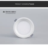 Dimmable LED Panel Light Ceiling Downlight Recessed Anti-Glare AC85-265V  5W 9W 12W 22W  Warm /Cool White  Indoor Lighting