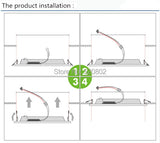 Dimmable LED Panel Light Ceiling Downlight Recessed Anti-Glare AC85-265V  5W 9W 12W 22W  Warm /Cool White  Indoor Lighting