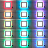 RGBW Dual Color LED Ceiling Recessed Square Panel Downlight Spot Light Lamp For Home Office Club 6W 9W 18W 100lumen/w