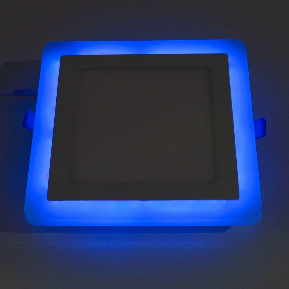 RGBW Dual Color LED Ceiling Recessed Square Panel Downlight Spot Light Lamp For Home Office Club 6W 9W 18W 100lumen/w