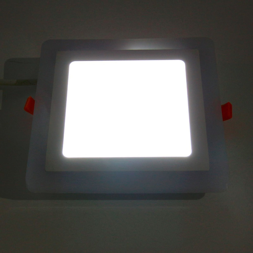 RGBW Dual Color LED Ceiling Recessed Square Panel Downlight Spot Light Lamp For Home Office Club 6W 9W 18W 100lumen/w