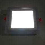 RGBW Dual Color LED Ceiling Recessed Square Panel Downlight Spot Light Lamp For Home Office Club 6W 9W 18W 100lumen/w