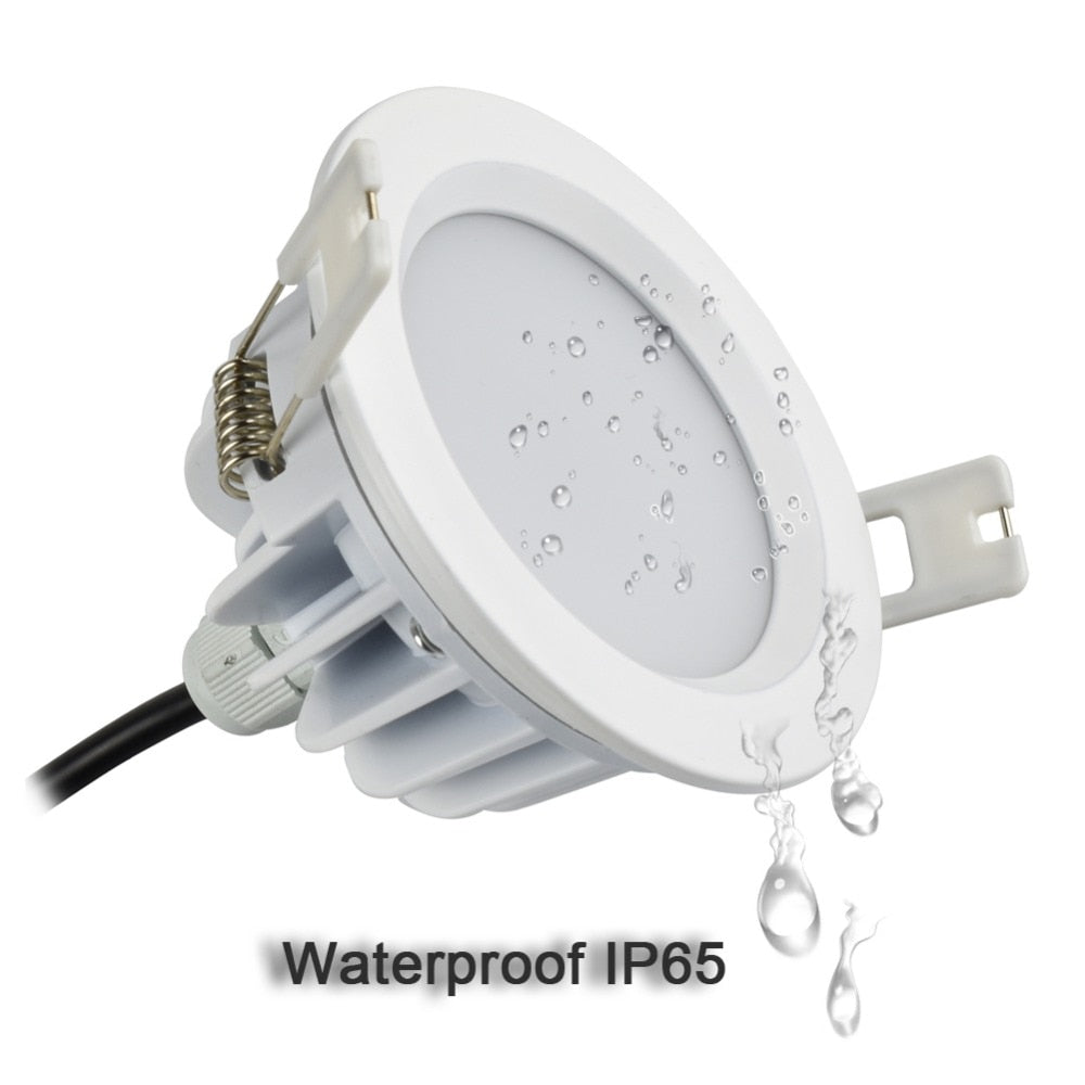 IP65 LED Downlight 7w 90mm 3.5inch, Open hole size 80mm 3inch AC 85-265V IP65 for outdoor bathroom Sauna room Ceiling Spot Light