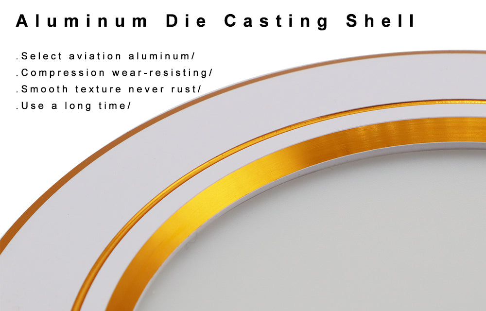 LED Downlight Recessed Round Gold Ceiling Light 5W 9W 12W 15W 18W White/Warm white Aluminum LED Down Lamp AC220V Ultra Thin