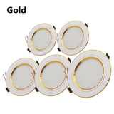 LED Downlight Recessed Round Gold Ceiling Light 5W 9W 12W 15W 18W White/Warm white Aluminum LED Down Lamp AC220V Ultra Thin