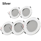 LED Downlight Recessed Round Gold Ceiling Light 5W 9W 12W 15W 18W White/Warm white Aluminum LED Down Lamp AC220V Ultra Thin