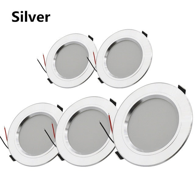 LED Downlight Recessed Round Gold Ceiling Light 5W 9W 12W 15W 18W White/Warm white Aluminum LED Down Lamp AC220V Ultra Thin