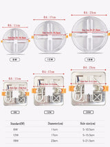 LAIMAIK LED Panel Light AC220V 6W 8W 15W 20W Round LED Panel Light Recessed LED Ceiling Light Spot Downlight Dith Led Driver
