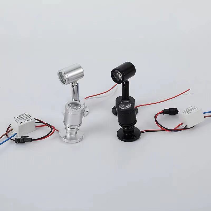LED Spotlight Mini Surface Mounted Lamp 3W AC220V Downlight lamp Jewelry Display Ceiling Recessed Cabinet DC 12V 24V Spot Lamp