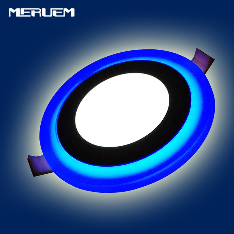 Double Color Round LED Panel Downlight 5W 9W 16W 24W, 3 Modes LED Panel Lights AC85-265V Recessed Ceiling  Lamps CE ROHS