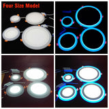 Double Color Round LED Panel Downlight 5W 9W 16W 24W, 3 Modes LED Panel Lights AC85-265V Recessed Ceiling  Lamps CE ROHS
