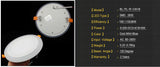 Double Color Round LED Panel Downlight 5W 9W 16W 24W, 3 Modes LED Panel Lights AC85-265V Recessed Ceiling  Lamps CE ROHS
