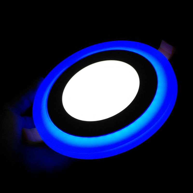 Double Color Round LED Panel Downlight 5W 9W 16W 24W, 3 Modes LED Panel Lights AC85-265V Recessed Ceiling  Lamps CE ROHS