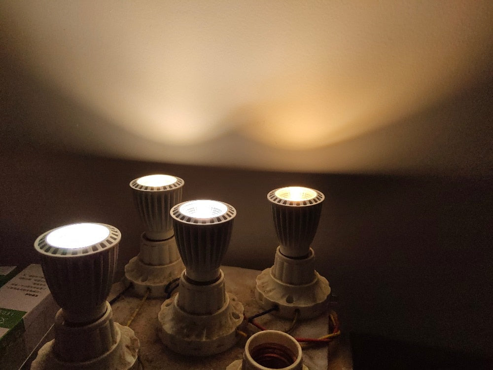 High CRI RA 95+ E27 7W COB LED Bulb Lamp LED Spotlight Downlight Lamp AC85V-265V Neutral White 4000K for Office Room Kitchen