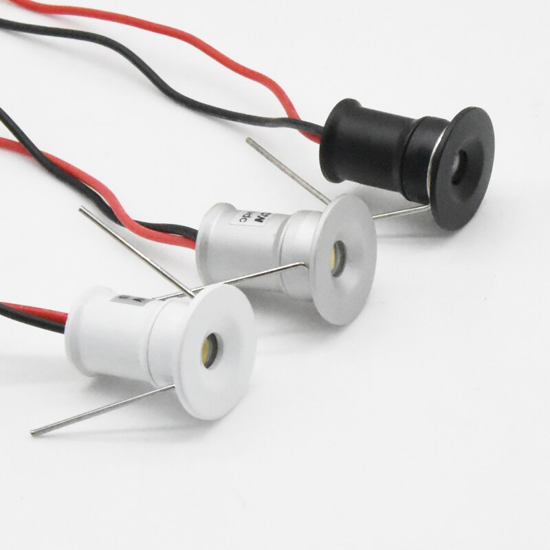 Black White 1W 12V IP65 Outdoor Mini LED Downlight Lamp CE Home Hotel Ceiling Spot Light Cabinet Lighting Spotlight