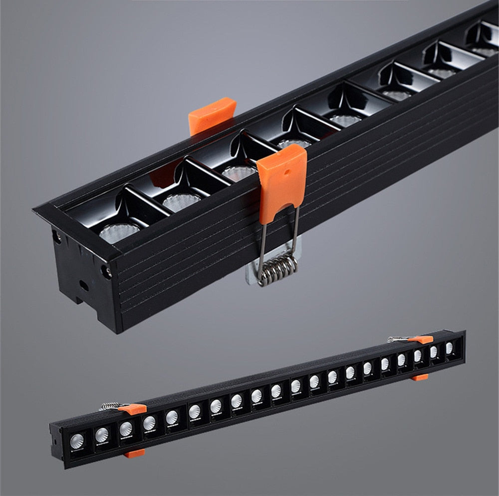 STINYTECH Frameless Recessed LED Linear Spotlight 5W 10W 20W 40W Indoor Corridor Aluminum Ceiling Downlights Lighting Fixtures