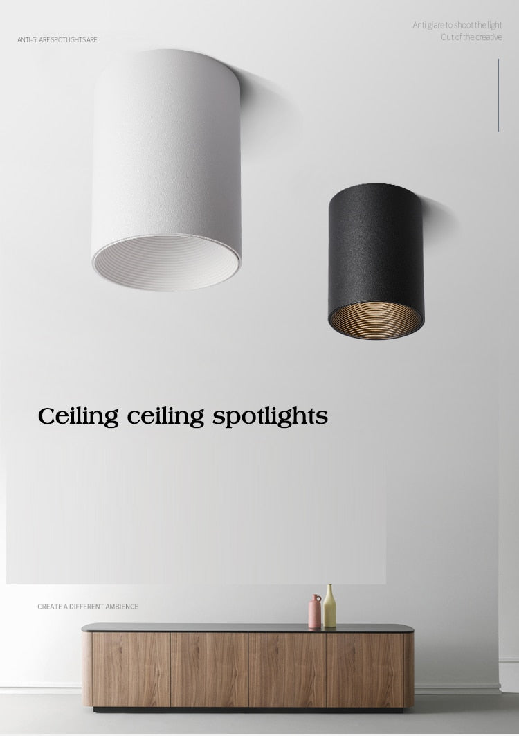 SaiyoLED Downlight Ceiling Spotlights Living Lamp Nordic Lighting For Kitchen Aisle Spot light Surface mounted AC90-260v