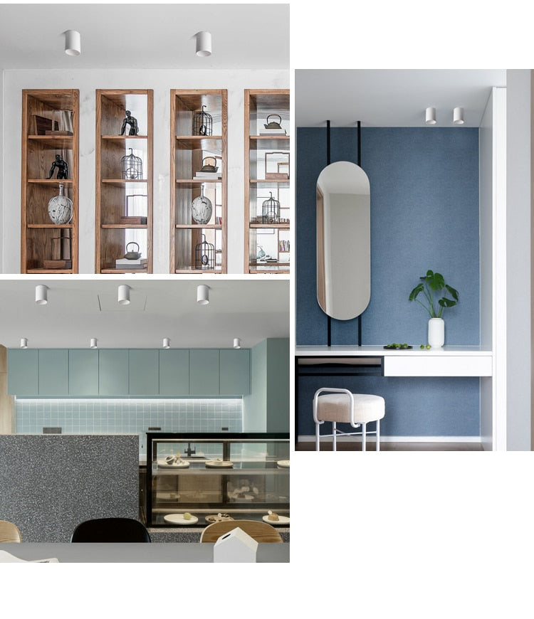 SaiyoLED Downlight Ceiling Spotlights Living Lamp Nordic Lighting For Kitchen Aisle Spot light Surface mounted AC90-260v