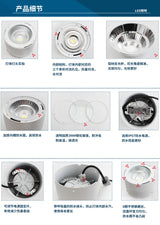 Commercial Lighting Waterproof IP65 Led Spotlight Lamp Surface Mounted Led Ceiling Cob Downlight for Outdoor Shop Balcony Hotel
