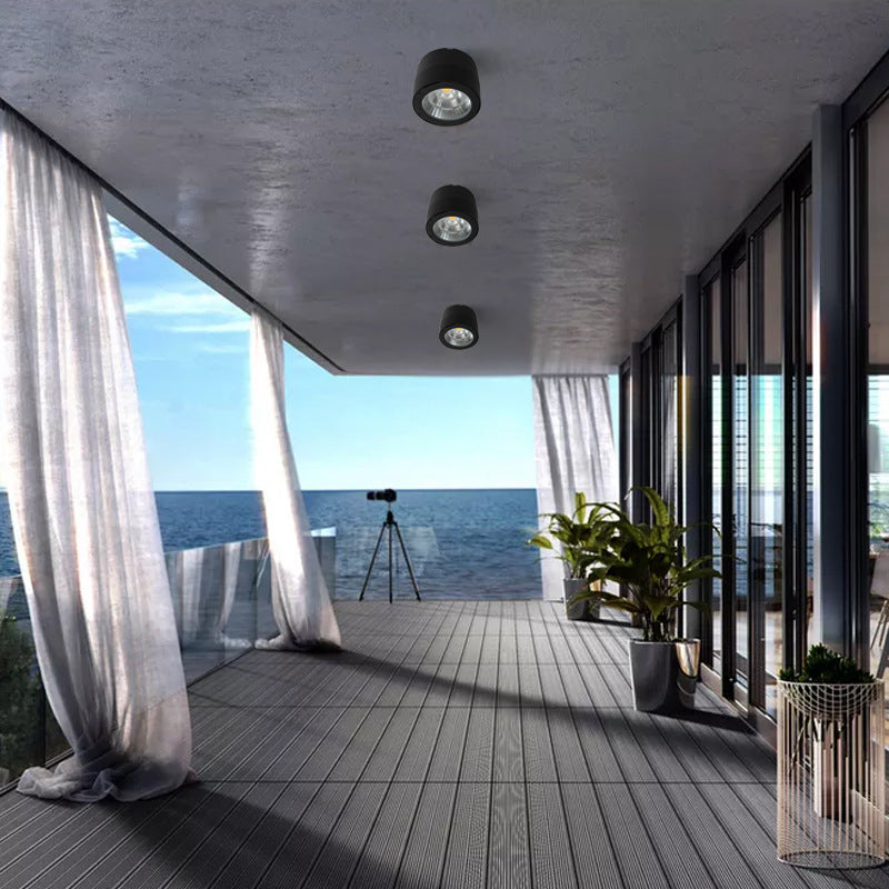 Commercial Lighting Waterproof IP65 Led Spotlight Lamp Surface Mounted Led Ceiling Cob Downlight for Outdoor Shop Balcony Hotel