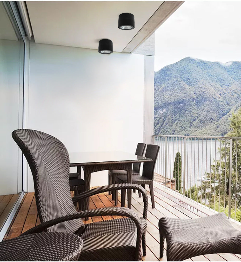 Commercial Lighting Waterproof IP65 Led Spotlight Lamp Surface Mounted Led Ceiling Cob Downlight for Outdoor Shop Balcony Hotel