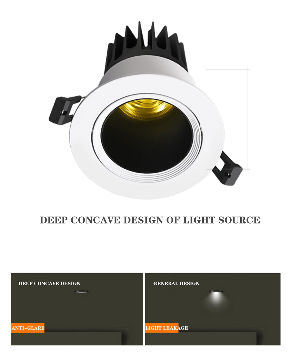 LED spotlight embedded cob ceiling downlight home decoration commercial room villa hotel anti glare background wall lamp