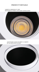 LED spotlight embedded cob ceiling downlight home decoration commercial room villa hotel anti glare background wall lamp