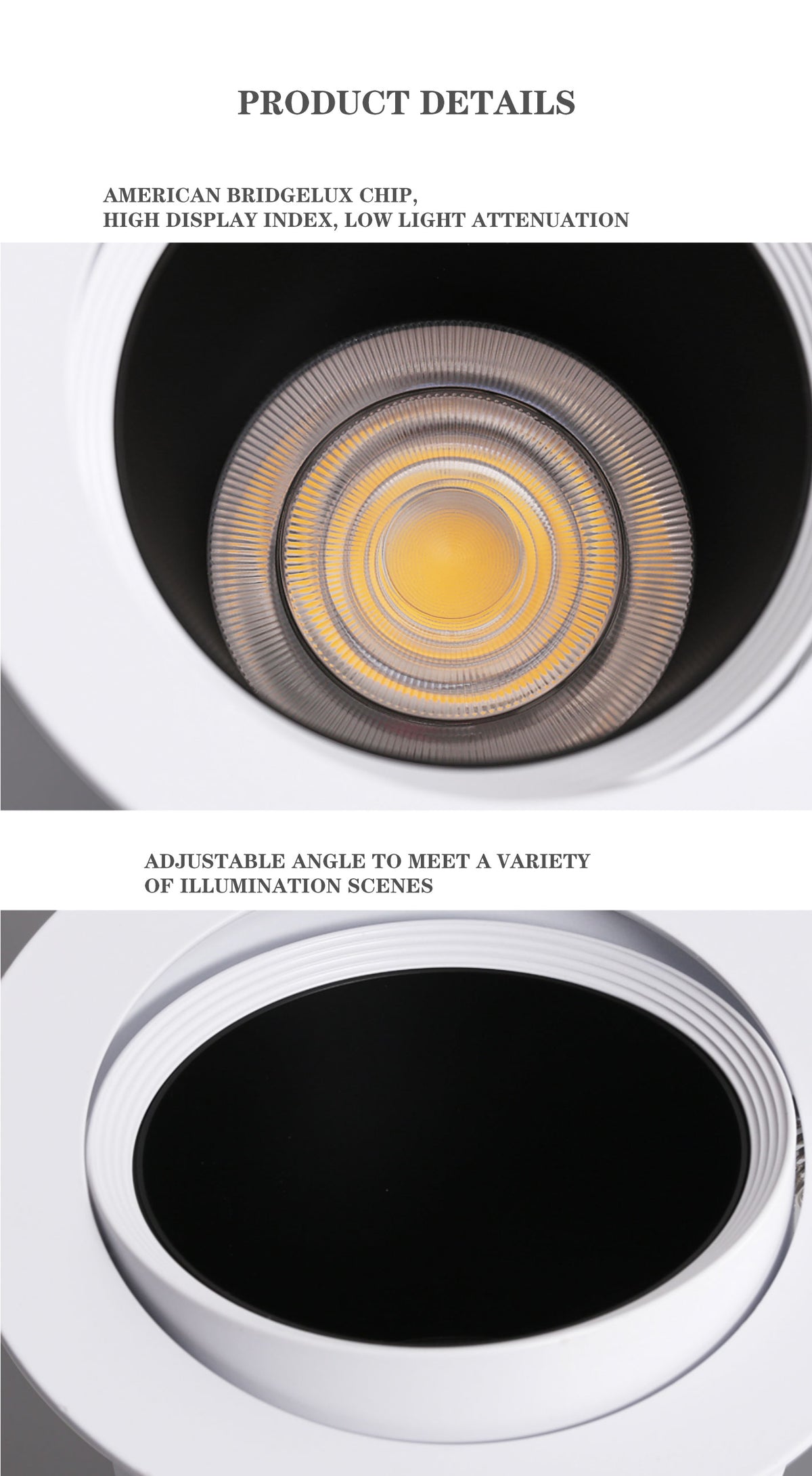 LED spotlight embedded cob ceiling downlight home decoration commercial room villa hotel anti glare background wall lamp