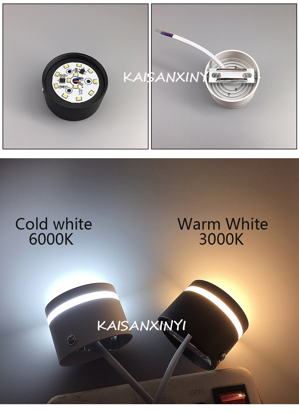 Surface Mounted Led Downlight 3W 5W 7W 9W 12W 15W Side Guide Light lamp for Ceiling Spot Lights 220V Ceiling Fixtures Lighting