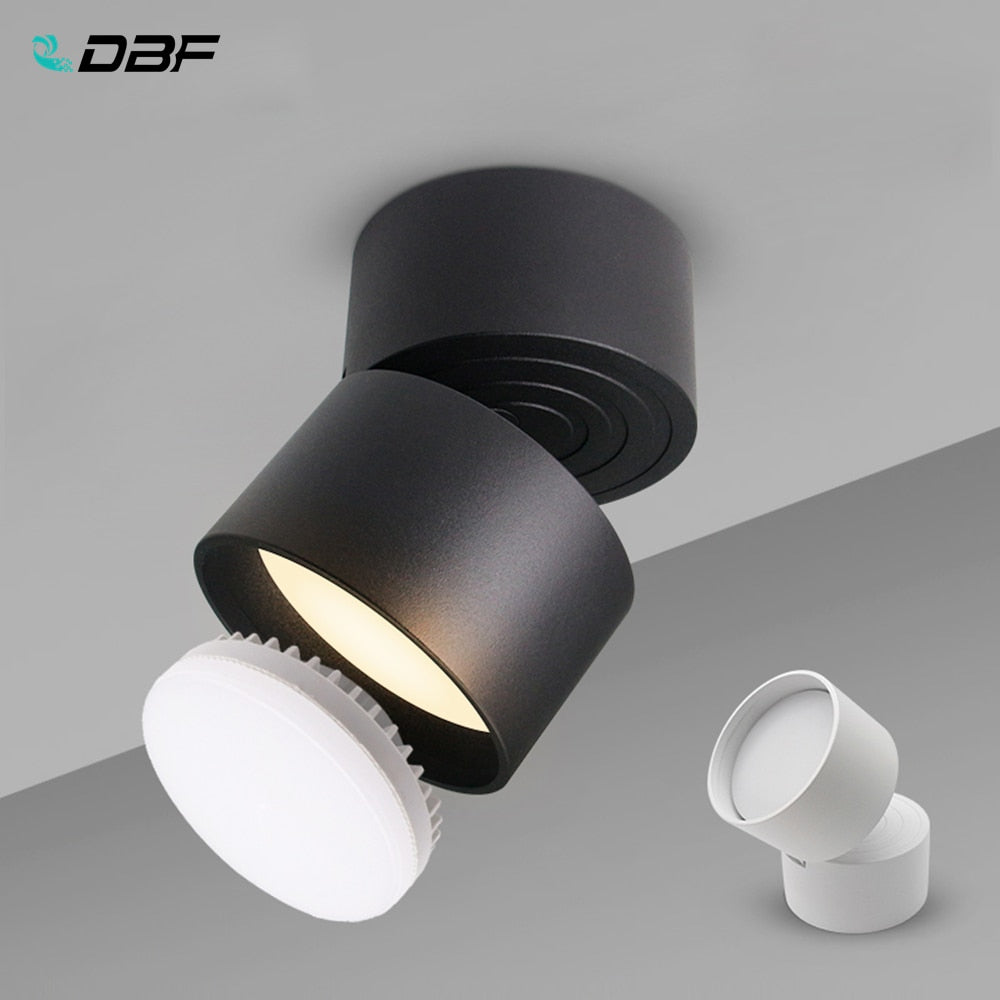 Angle Adjustable Surface Mounted LED Downlight with Replaceable LED Bulb 7W 9W 12W Replaceable Downlight led Spot Light 85-265V