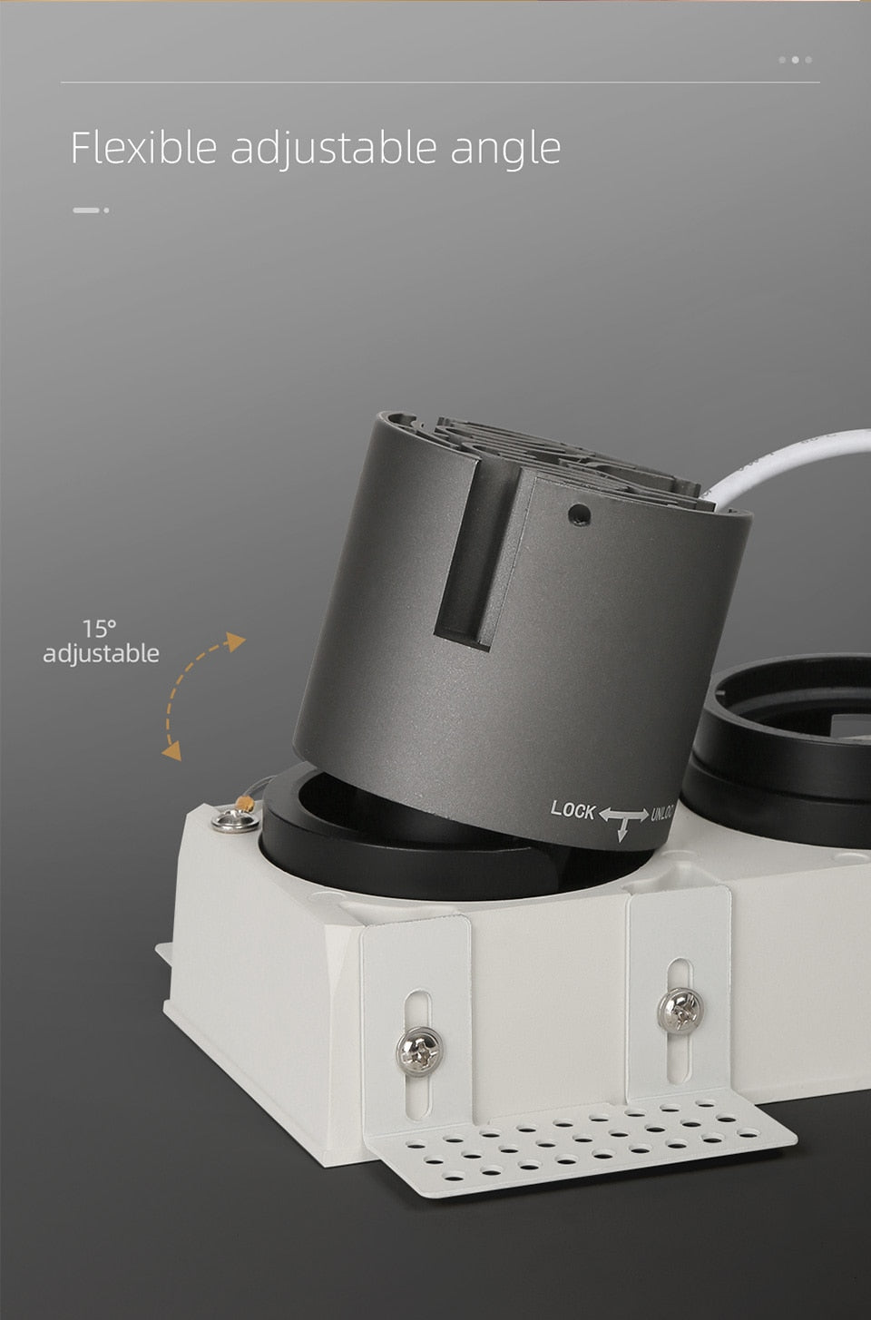 Aisilan LED Embedded Borderless Spotlight Three-head Four-head No Main Light Grille Ceiling Downlight for Living Room Bedroom