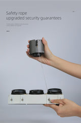 Aisilan LED Embedded Borderless Spotlight Three-head Four-head No Main Light Grille Ceiling Downlight for Living Room Bedroom