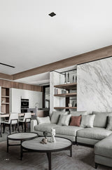 Aisilan LED Embedded Borderless Spotlight Three-head Four-head No Main Light Grille Ceiling Downlight for Living Room Bedroom